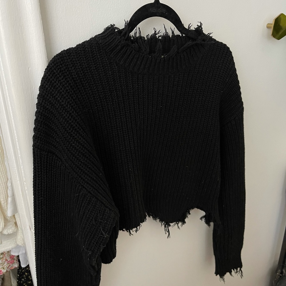 WILD HONEY CROPPED SWEATER